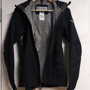 Women's Colombia Titanium Full Zip Windbreaker Light Jacket Sz Small Black